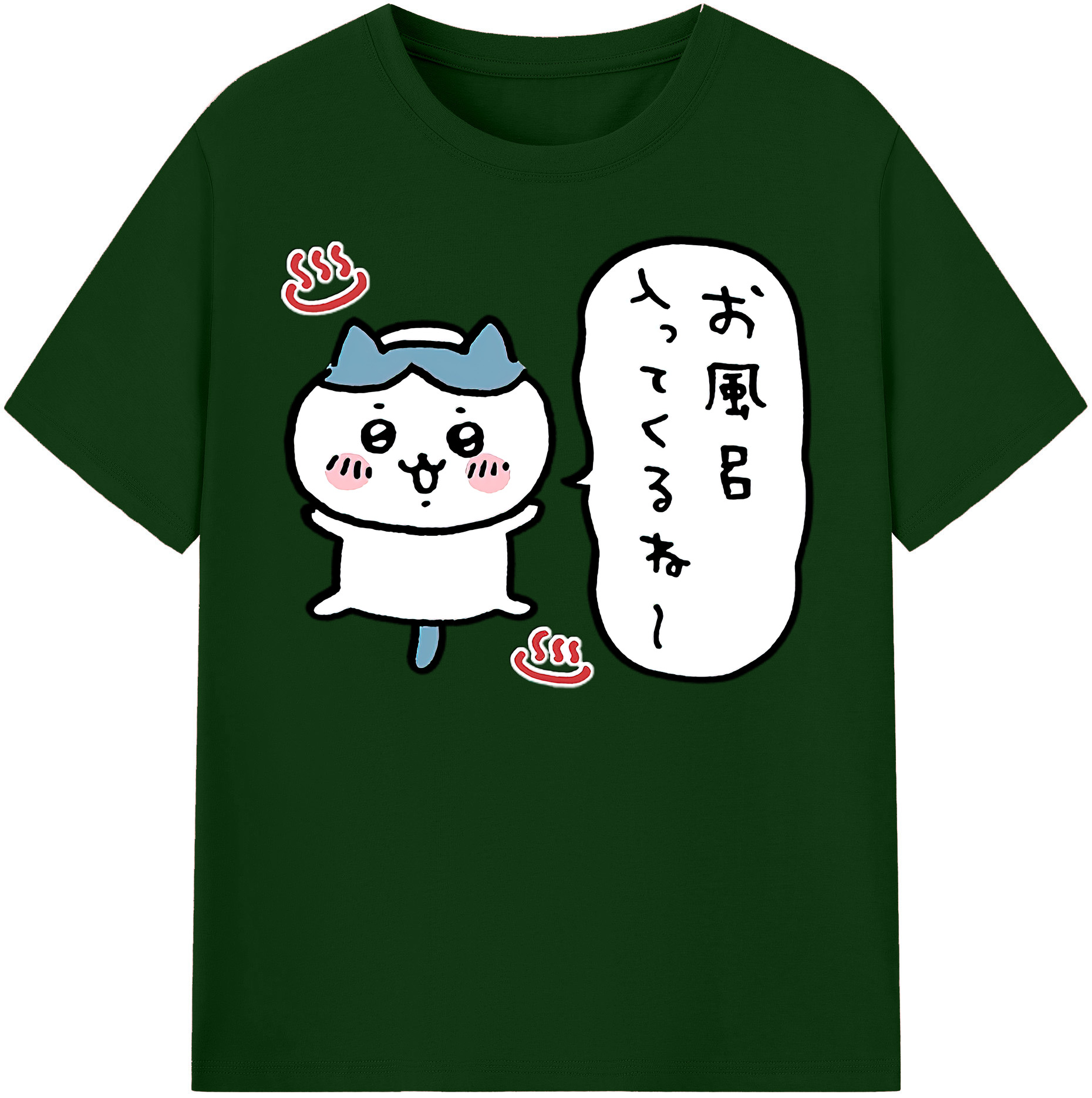 （画像用） ちいかわ ハチワレ Chii-kawa hachiware 綿100％半袖Tシャツ（フロントプリント）